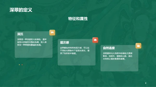 绿色国风中国传统配色深绿介绍PPT模板
