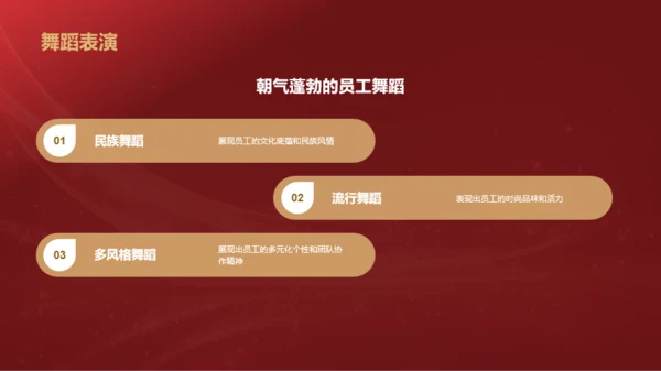 红色奢华时尚企业年会节目介绍PPT