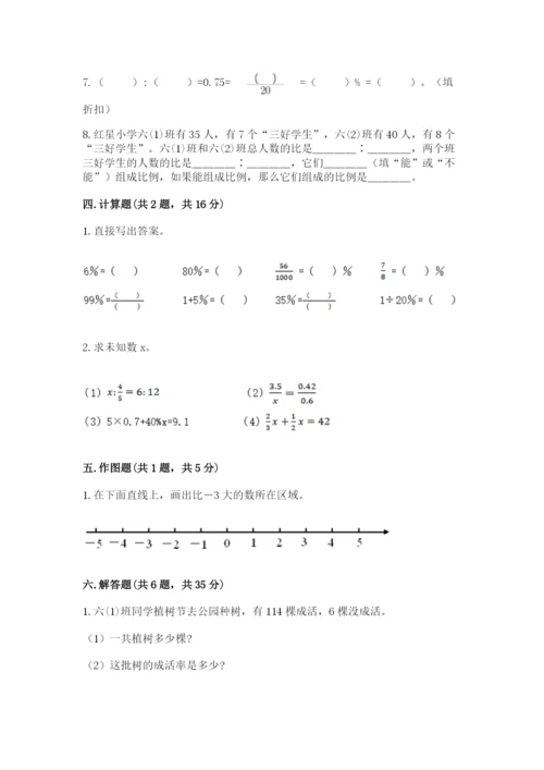 沪教版小学数学六年级下册期末检测试题附参考答案【完整版】.docx