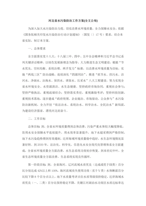 河北省水污染防治工作专项方案.docx