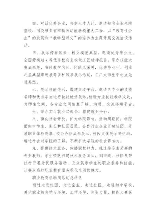 职业教育活动周活动总结.docx