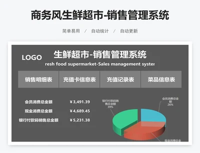 商务风生鲜超市-销售管理系统