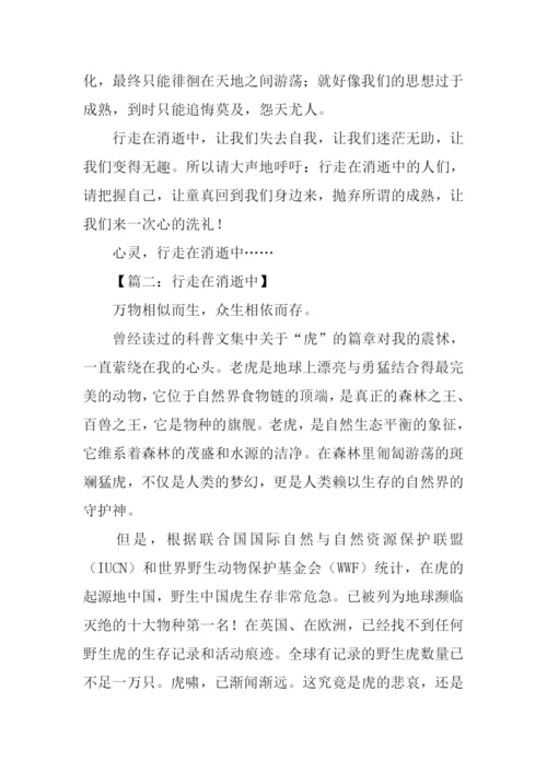 行走在消逝中作文.docx