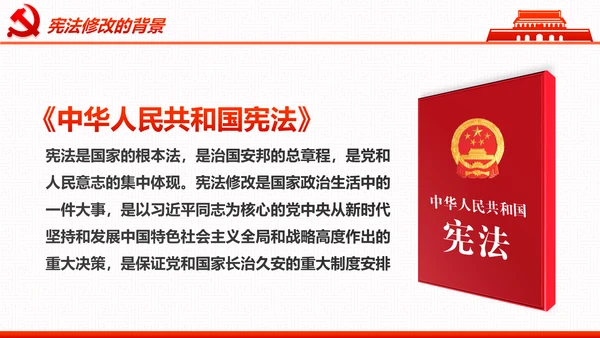 学习宪法尊崇宪法新宪法聚焦两会PPT模板