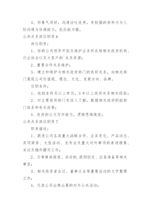 公共关系岗位职责.docx