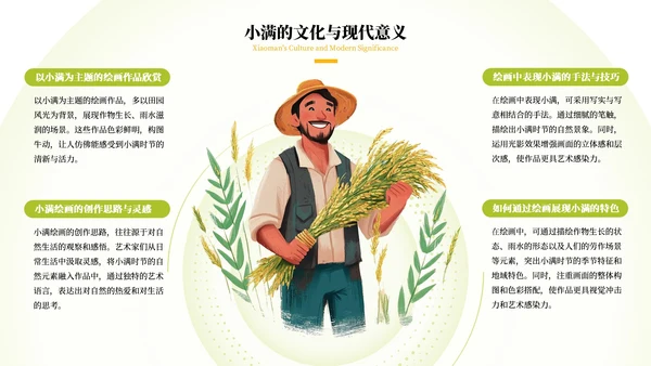 绿色清新风二十四节气之小满PPT模板