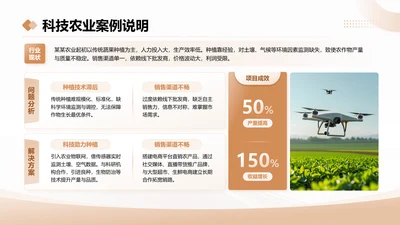 茶色商务风科技农业案例说明