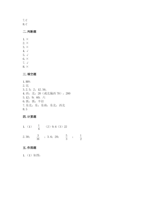 人教版六年级上册数学期末测试卷精品（全国通用）.docx