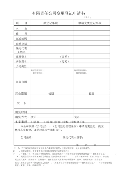 (完整版)企业法人股东变更全套资料.docx