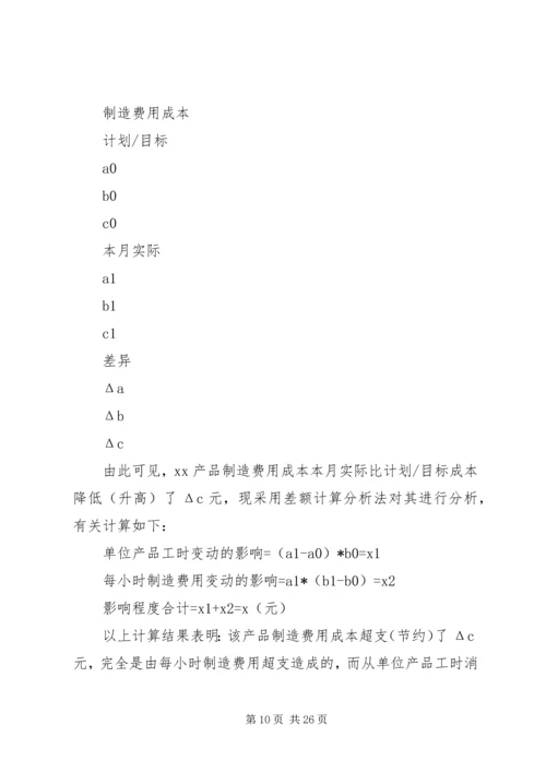 如何写产品成本分析报告.docx