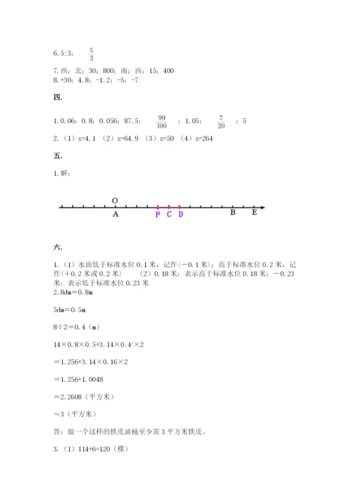 青岛版六年级数学下学期期末测试题附完整答案【易错题】.docx