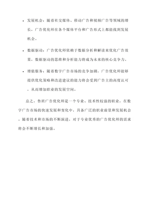 鲁班广告优化师工作内容