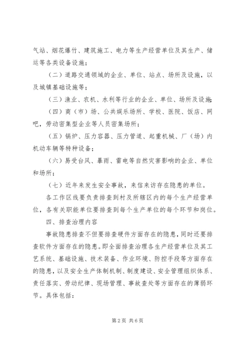 镇政府安全生产隐患排查工作方案范文.docx