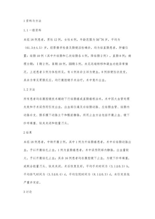 腹腔镜手术意外出血常用处理方法.docx