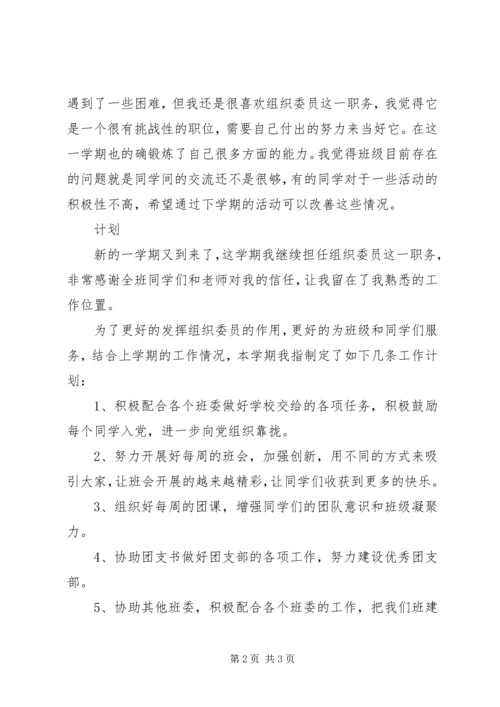 组织委员工作总结与计划.docx