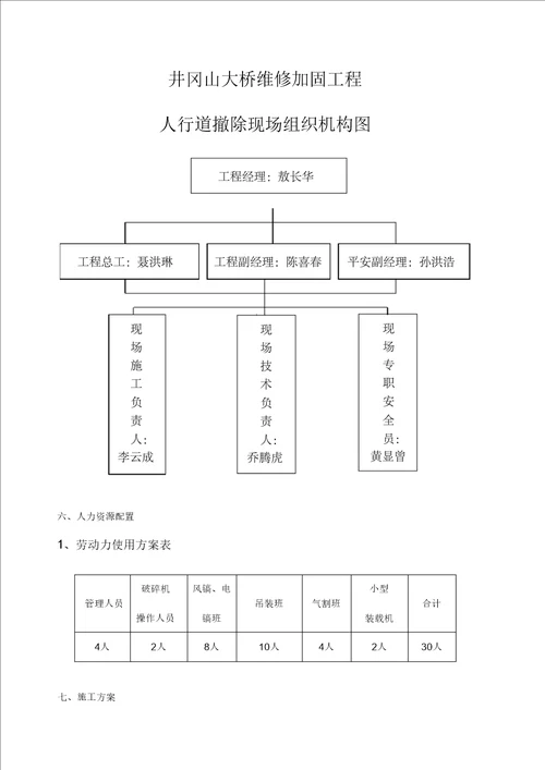 人行道拆除施工方案