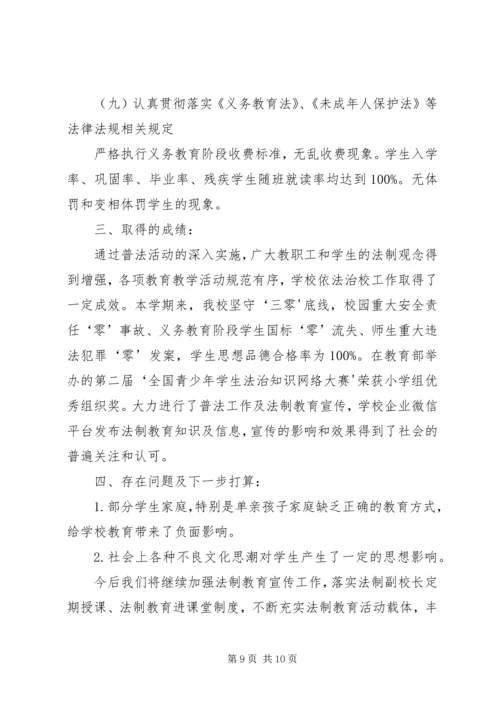 小学七五普法自查汇报.docx