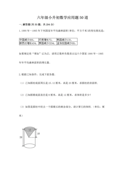 六年级小升初数学应用题50道附答案（满分必刷）.docx