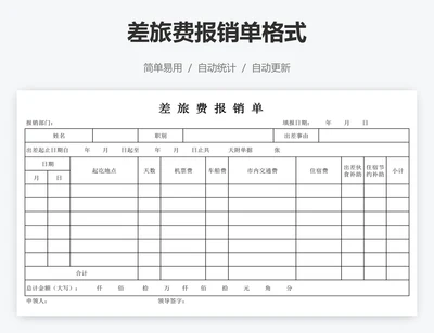 差旅费报销单格式