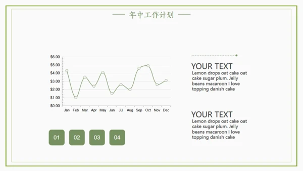 日系绿色小清新个人工作总结通用PPT模版