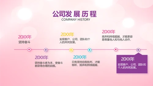 粉色卡通公司10周年庆ppt活动策划方案