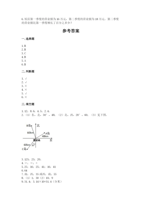 人教版六年级上册数学期末测试卷必考.docx