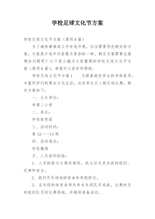 学校足球文化节方案.docx