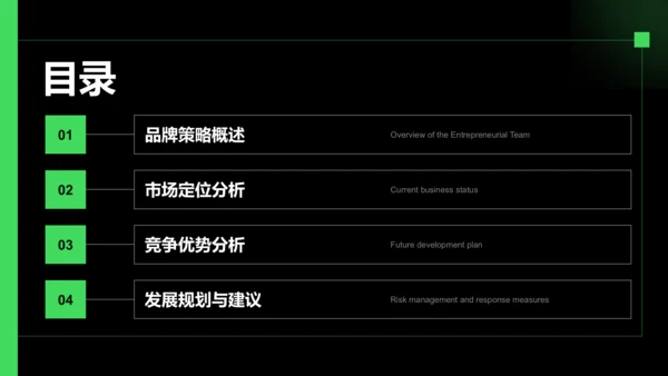 绿色商务风IT互联网商业品牌提案PPT模板