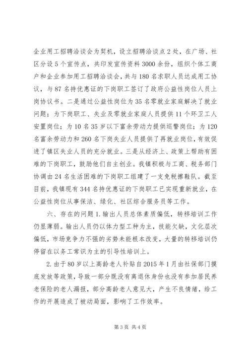 乡镇年度劳动和社会保障工作总结.docx