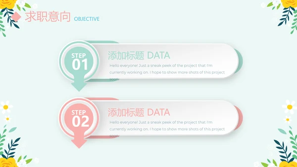 绿色小清新个人简历自我介绍动态PPT模板