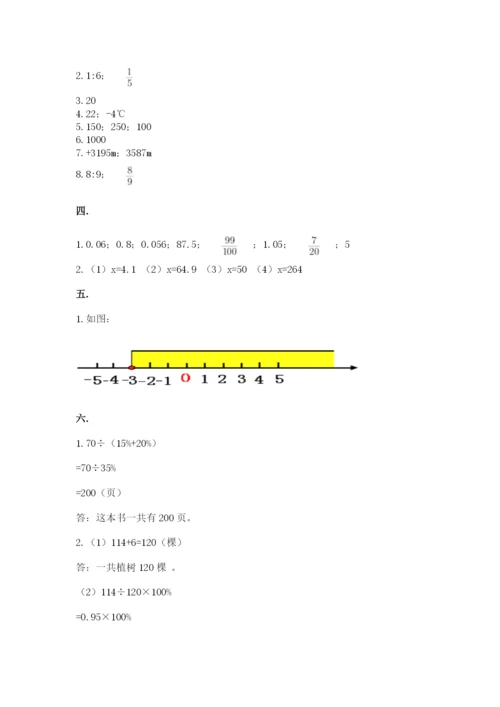 人教版六年级数学小升初试卷及答案（各地真题）.docx