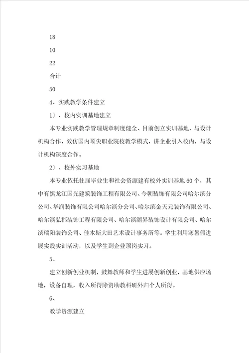 环境艺术设计专业重点专业建设方案