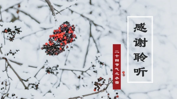 小雪寒冬通用PPT模板