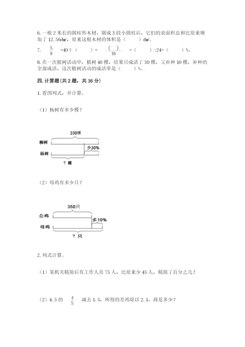 苏教版六年级下册数学期中测试卷精品（综合题）.docx