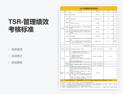 TSR-管理绩效考核标准