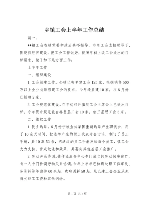 乡镇工会上半年工作总结.docx