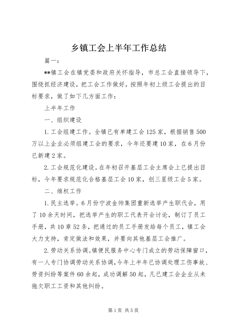 乡镇工会上半年工作总结.docx