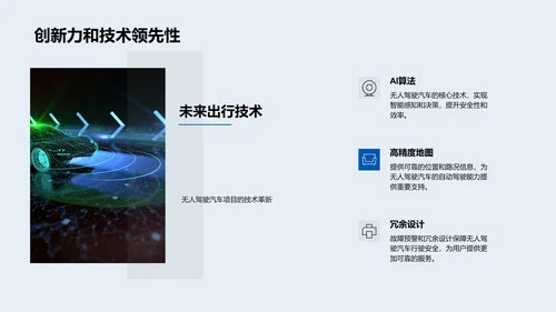 无人驾驶汽车路演报告PPT模板