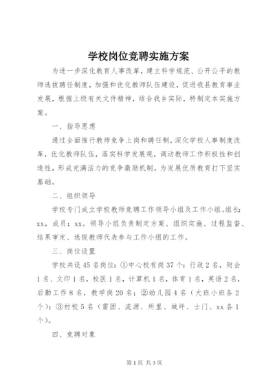 学校岗位竞聘实施方案.docx