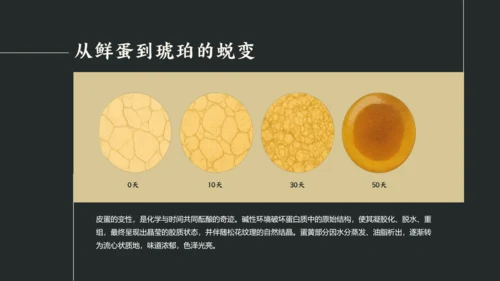 黑白简约中国美食皮蛋介绍PPT模板