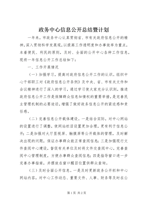 政务中心信息公开总结暨计划_1.docx