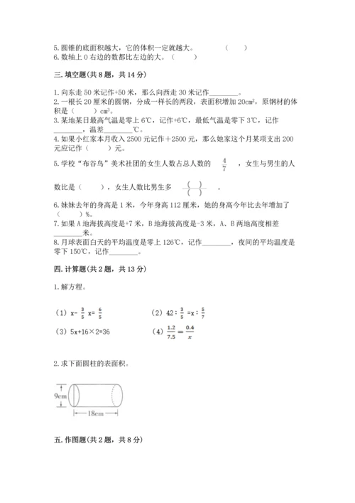 六年级下册数学 期末测试卷精品（模拟题）.docx