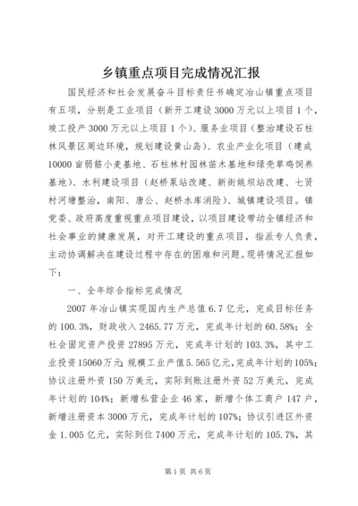 乡镇重点项目完成情况汇报_1.docx