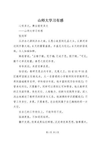 山师大学习有感.docx