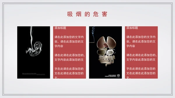 世界无烟日宣传教学通用PPT模板