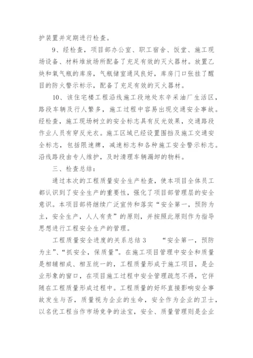 工程质量安全进度的关系总结.docx