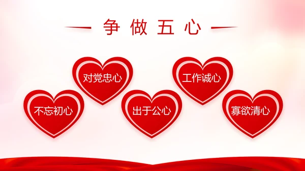 红色党支部年终述职报告学习教育动态PPT模板