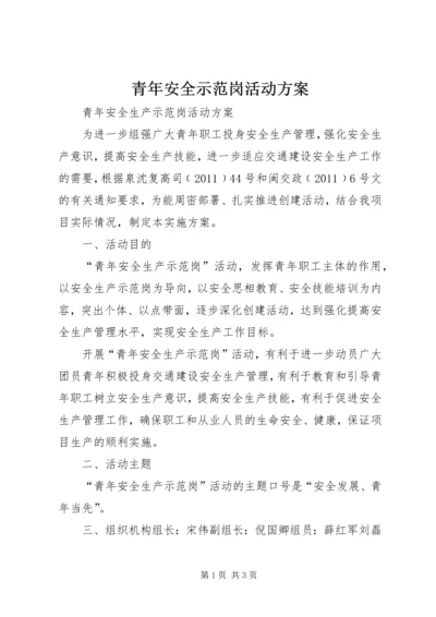 青年安全示范岗活动方案.docx