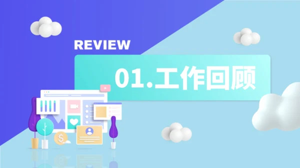 立体风电商年终总结项目方案通用PPT