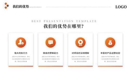简约商务橙色公司介绍企业介绍产品介绍企业宣传ppt模板